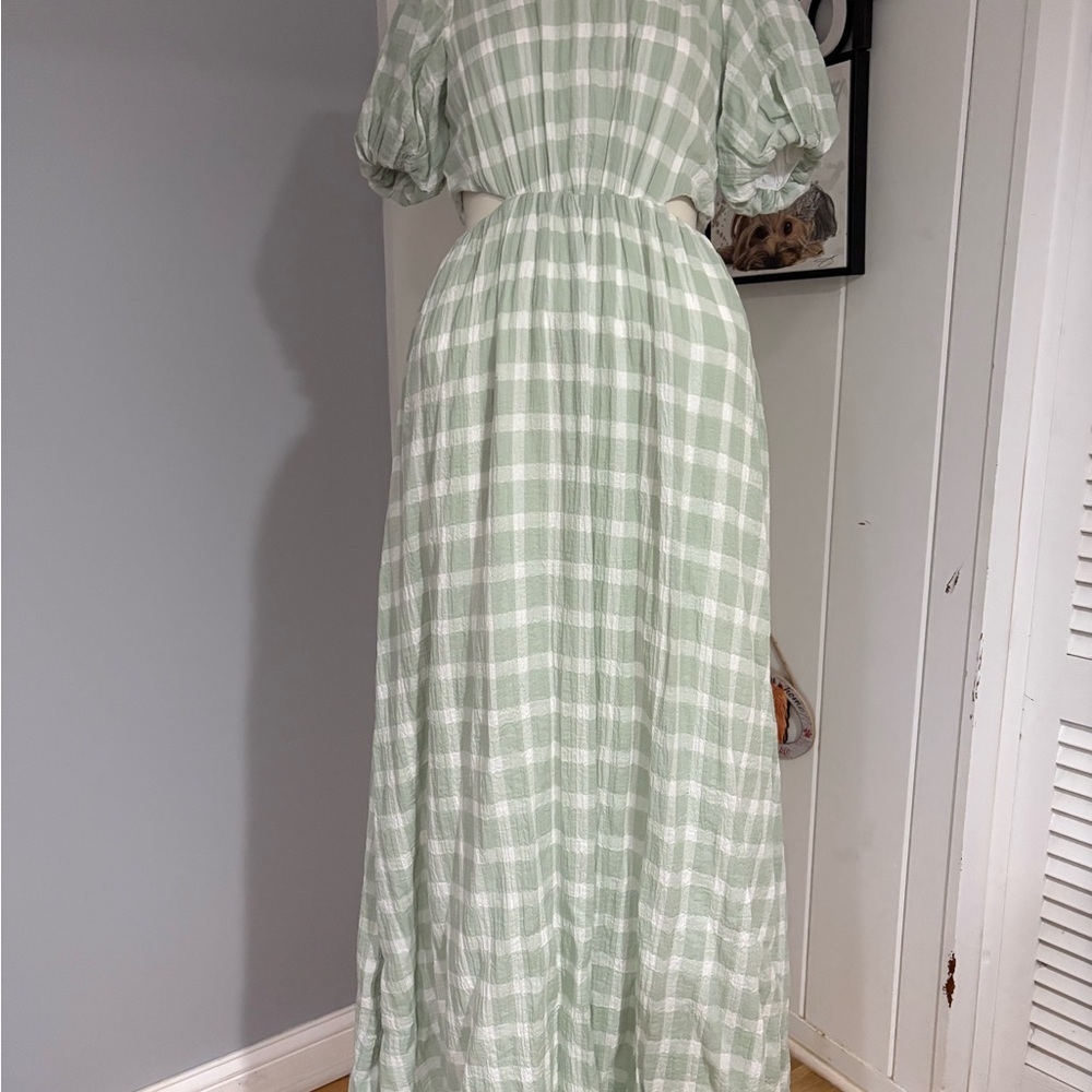 Show Me Your MuMu Green Plaid Dress